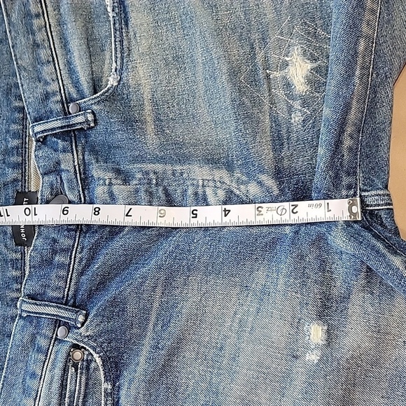 John Elliott Size 30 Distressed / Repaired / Splattered Denim Blue Jeans - Picture 4 of 13